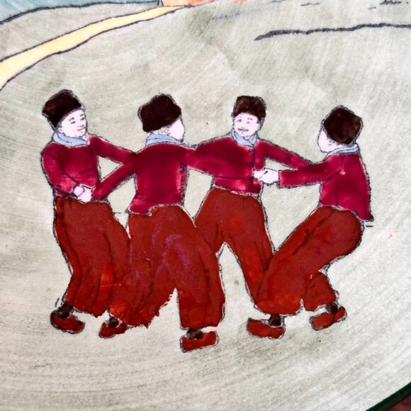 Vintage Austrian Made Haag Pottery Decor Large Plate 11" #159 - Picture 2 of 5